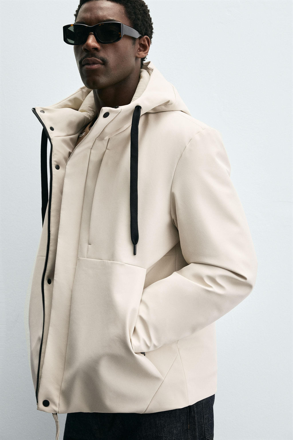TECHNICAL HOODED JACKET - Zara фото 5
