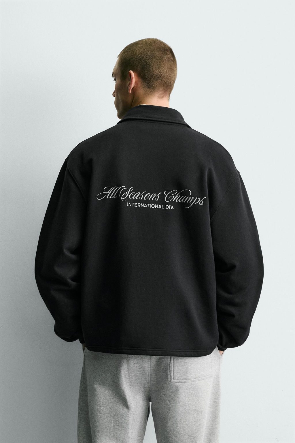 QUARTER-ZIP PRINTED SWEATSHIRT - Zara фото 3