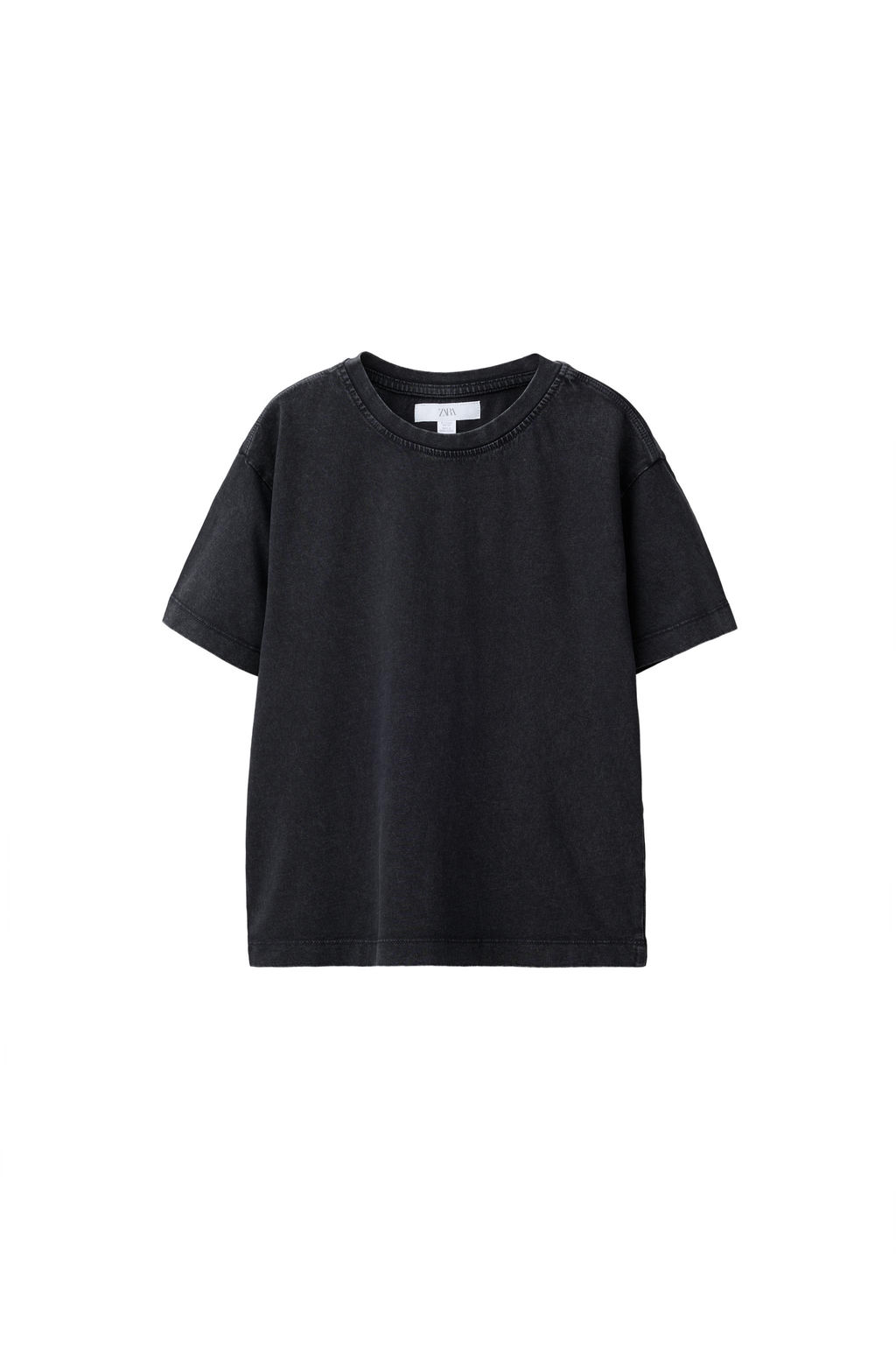 CAMISETA B?SICA EFECTO LAVADO / Gris antracita - Zara фото 6