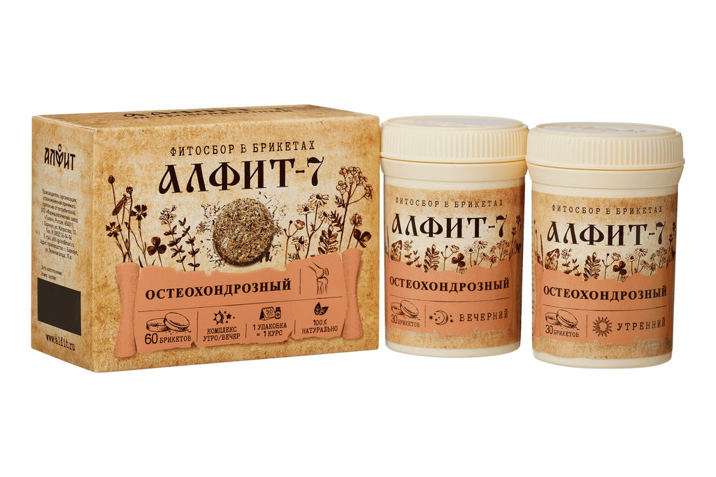 Алфит- 7 Остеохондрозный БАД в брикетах Алфит 1189