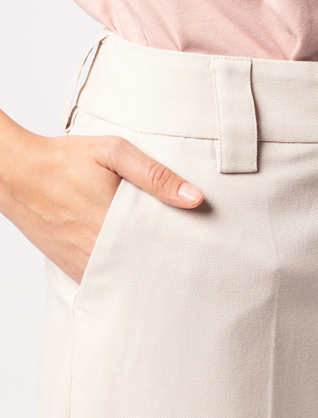 VILATTE / Брюки дудочки из эластичной поливискозы с фактурой  фото 3