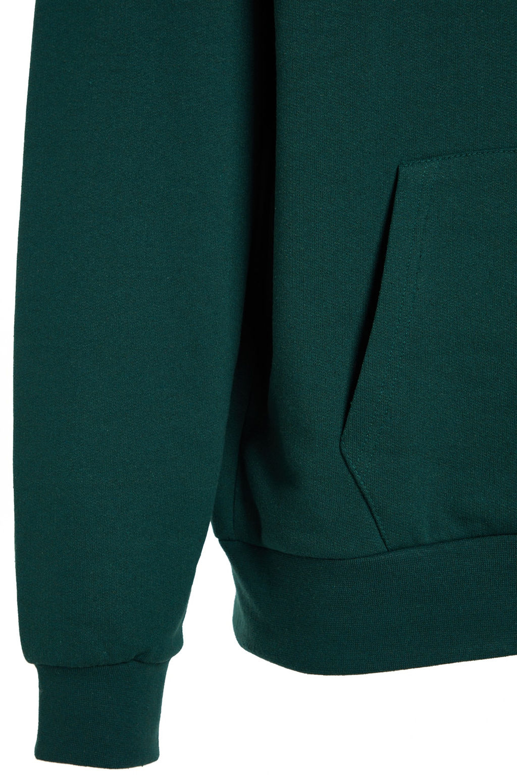 Yesil Oversize/Genis Kesim Kapusonlu Ici Polar/S?cak Tutan Sweatshirt TMNAW23SW00195