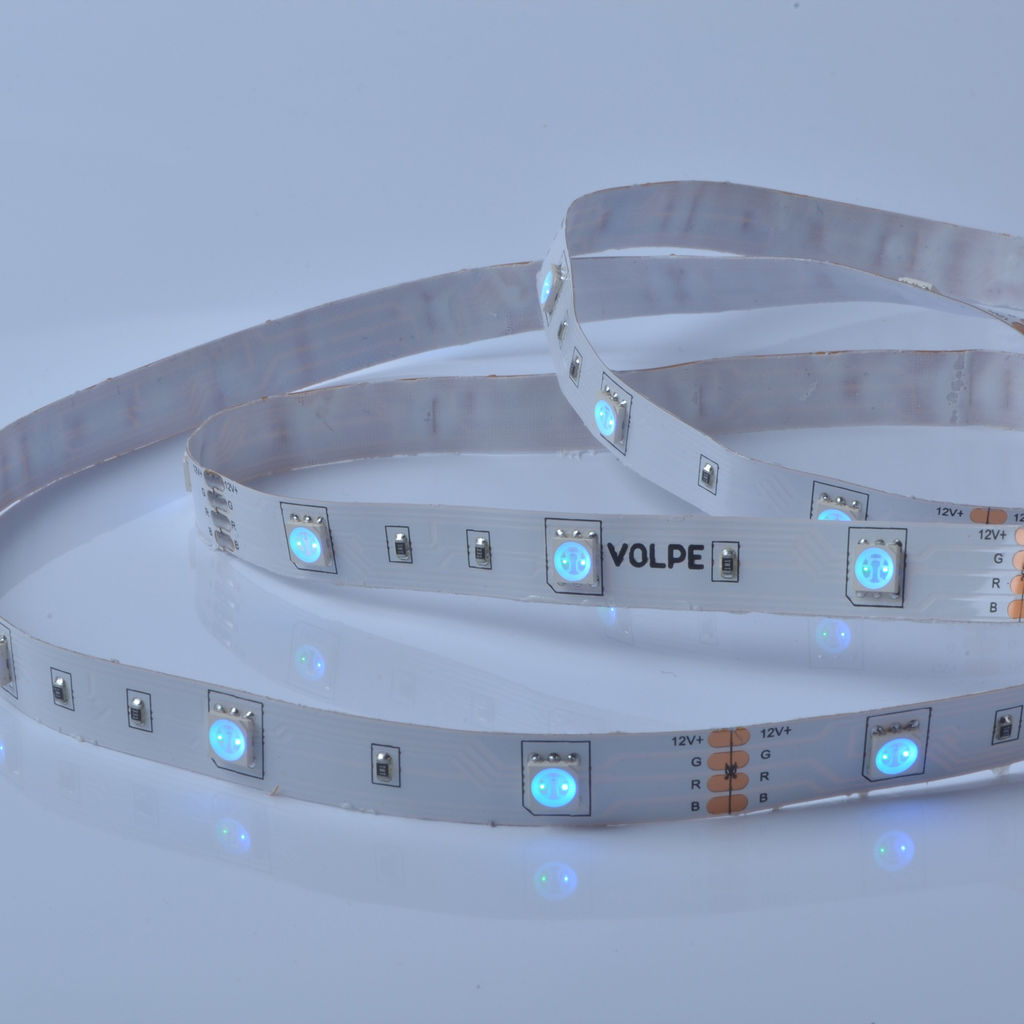ULS-Q211 5050-30LED/m-IP20-3M-RGB RRP24C24 Комплект светодиодной ленты 3м. IP20. RGB. Адаптер 24Вт. Контроллер с пультом. TM Volpe.