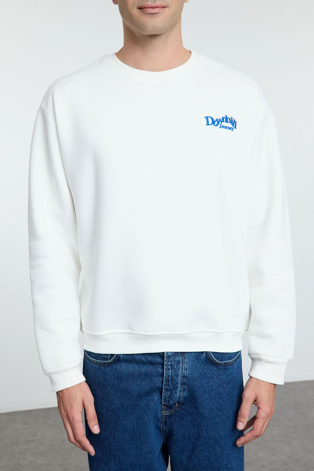 Antrasit Oversize/Genis Kesim Onu Nak?sl? Arkas? Bask?l? Ici Polarl? Sweatshirt TMNAW25SW00014 - Trendyolmilla фото 10