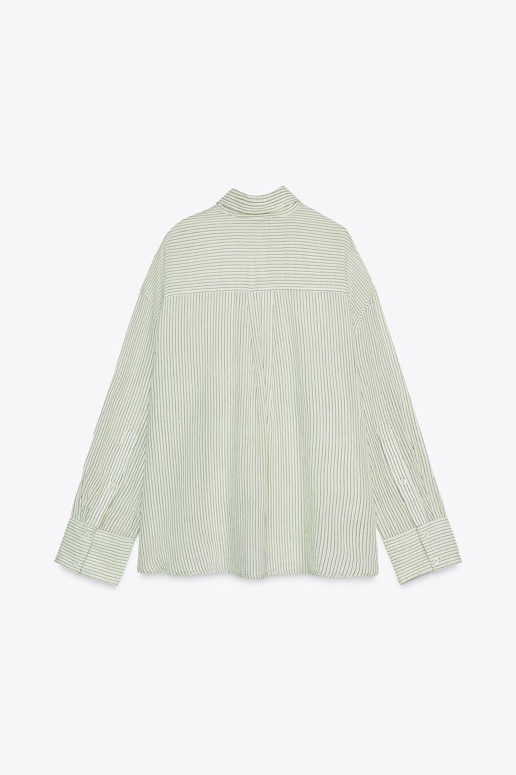 OVERSIZE STRIPED SHIRT - Zara фото 18