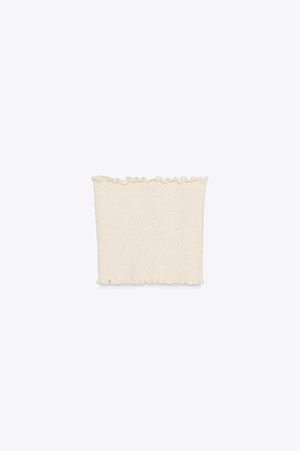 KNIT BANDEAU TOP - Zara фото 8