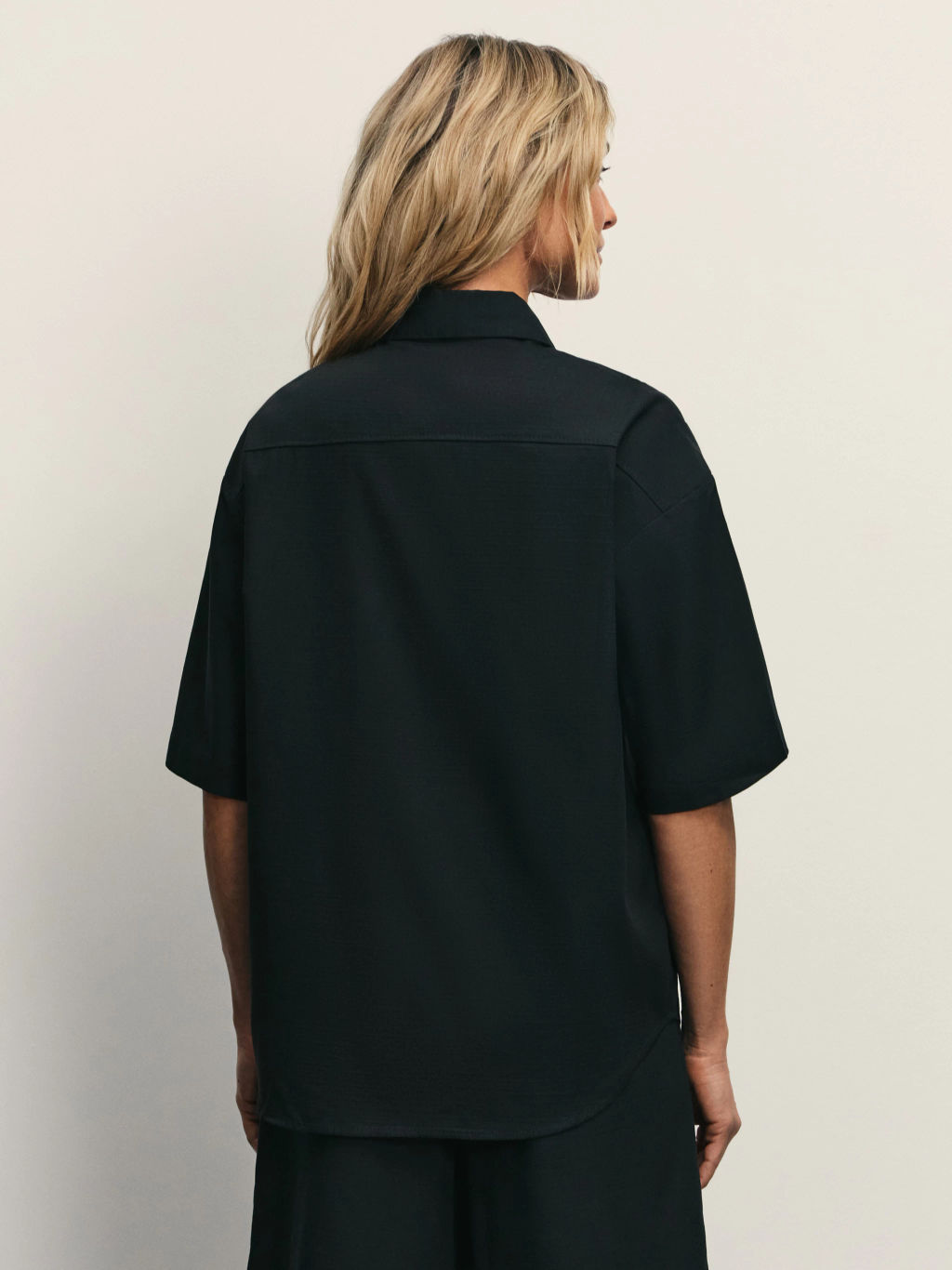 Рубашка прямого кроя из хлопка / Zarina  фото 5