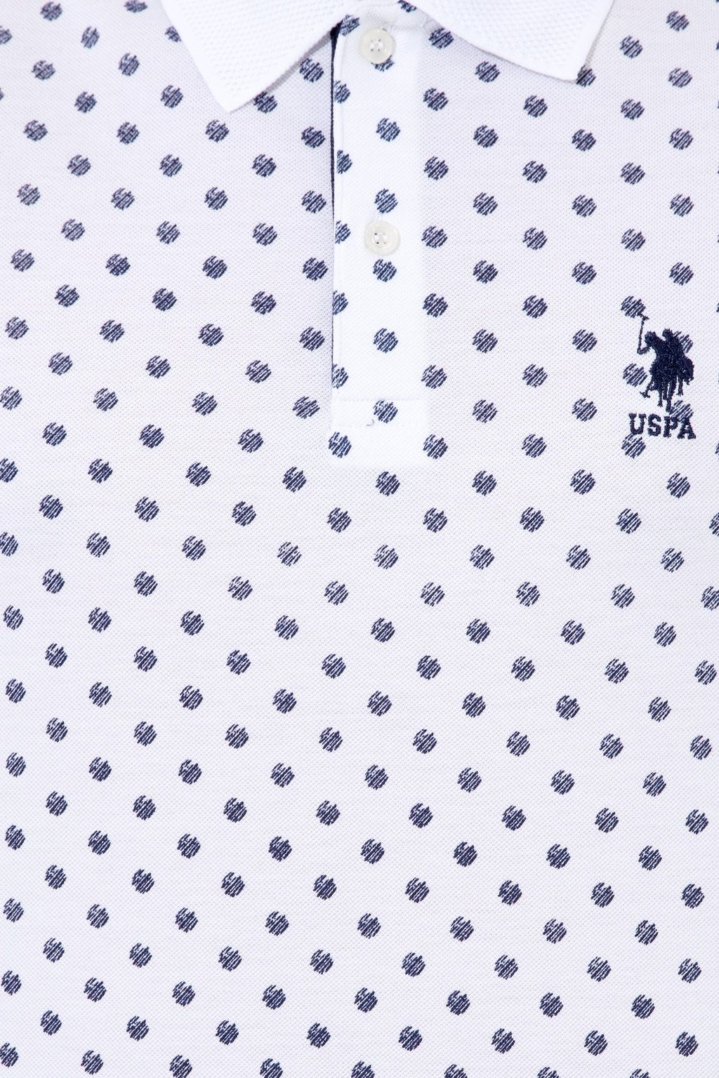 U. S. Polo Assn Мужская белая футболка с воротником-поло - U.s. polo assn фото 6