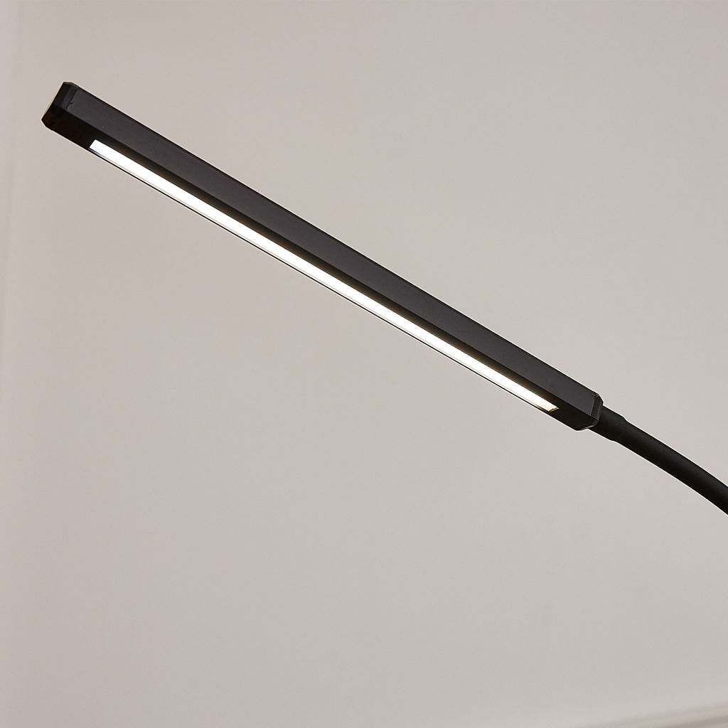 ULM-T619 10W/3000-6500K/DIM BLACK Торшер напольный светодиодный, 10W, с регулировкой наклона. Сенсорный выключатель. Диммер. Черный. ТМ Uniel