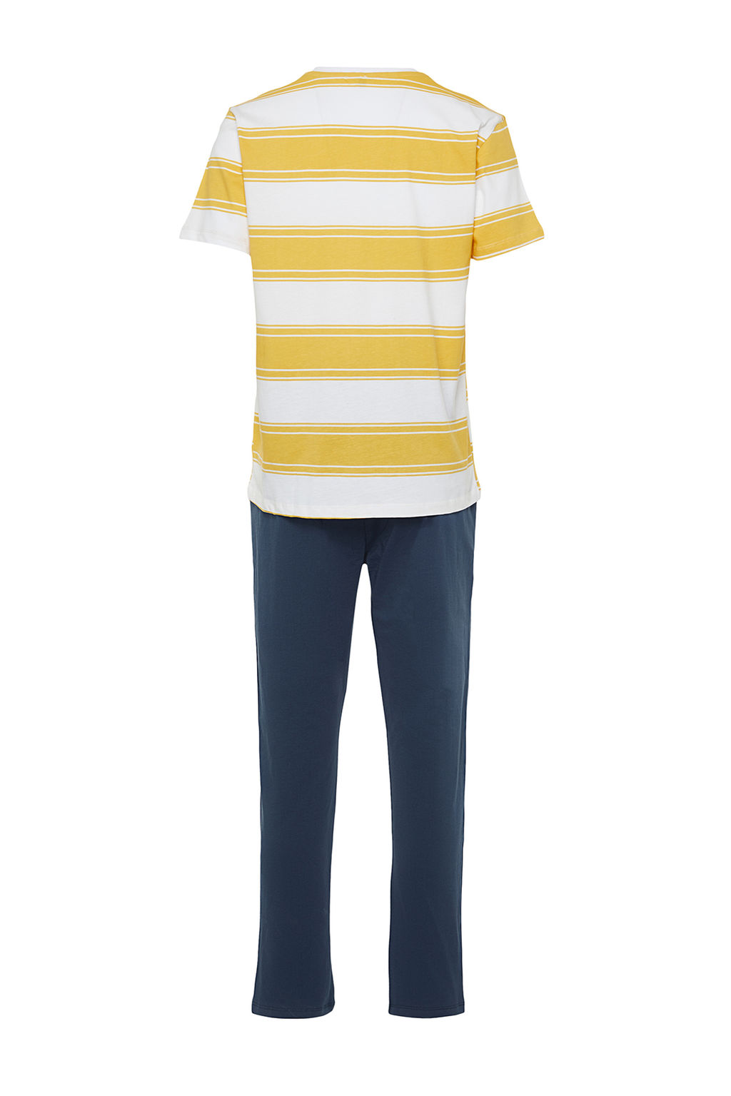 TRENDYOL MAN Sar? Regular Fit Cizgili Orme Pijama Tak?m? TMNSS24PT00041 - Trendyolmilla фото 16