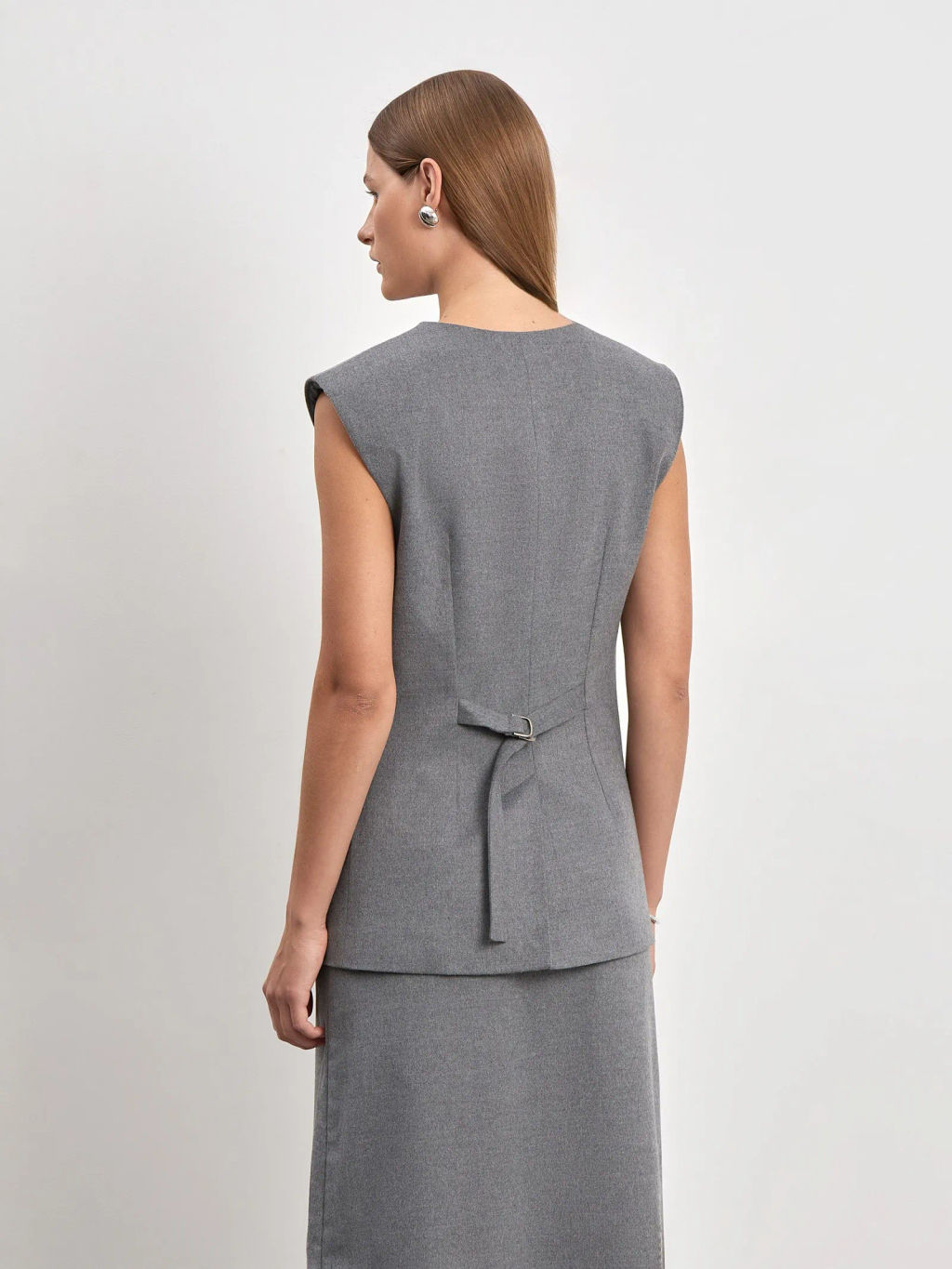 Жилет приталенного кроя - Emka фото 5