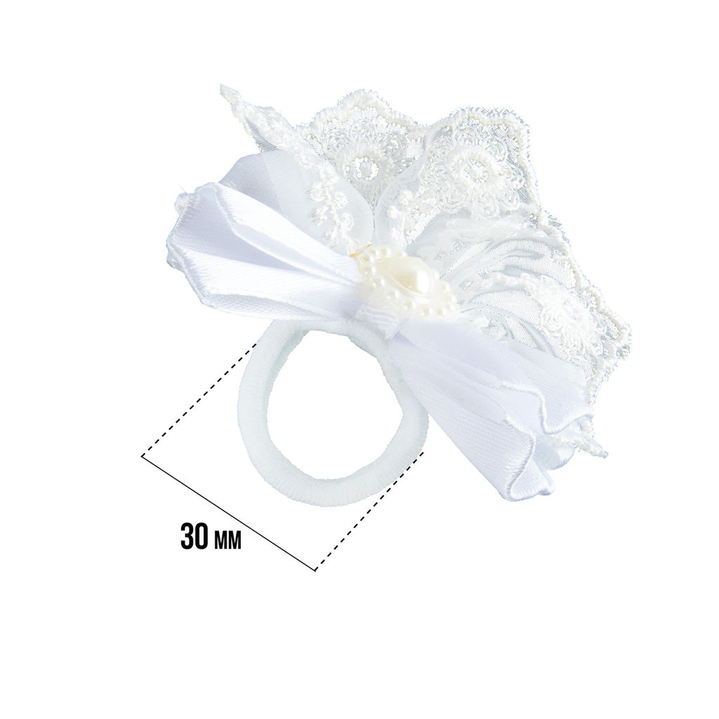 CHERRY MARY DR07089 Набор резинок для волос 5 х 2 шт. №01 белый  фото 3