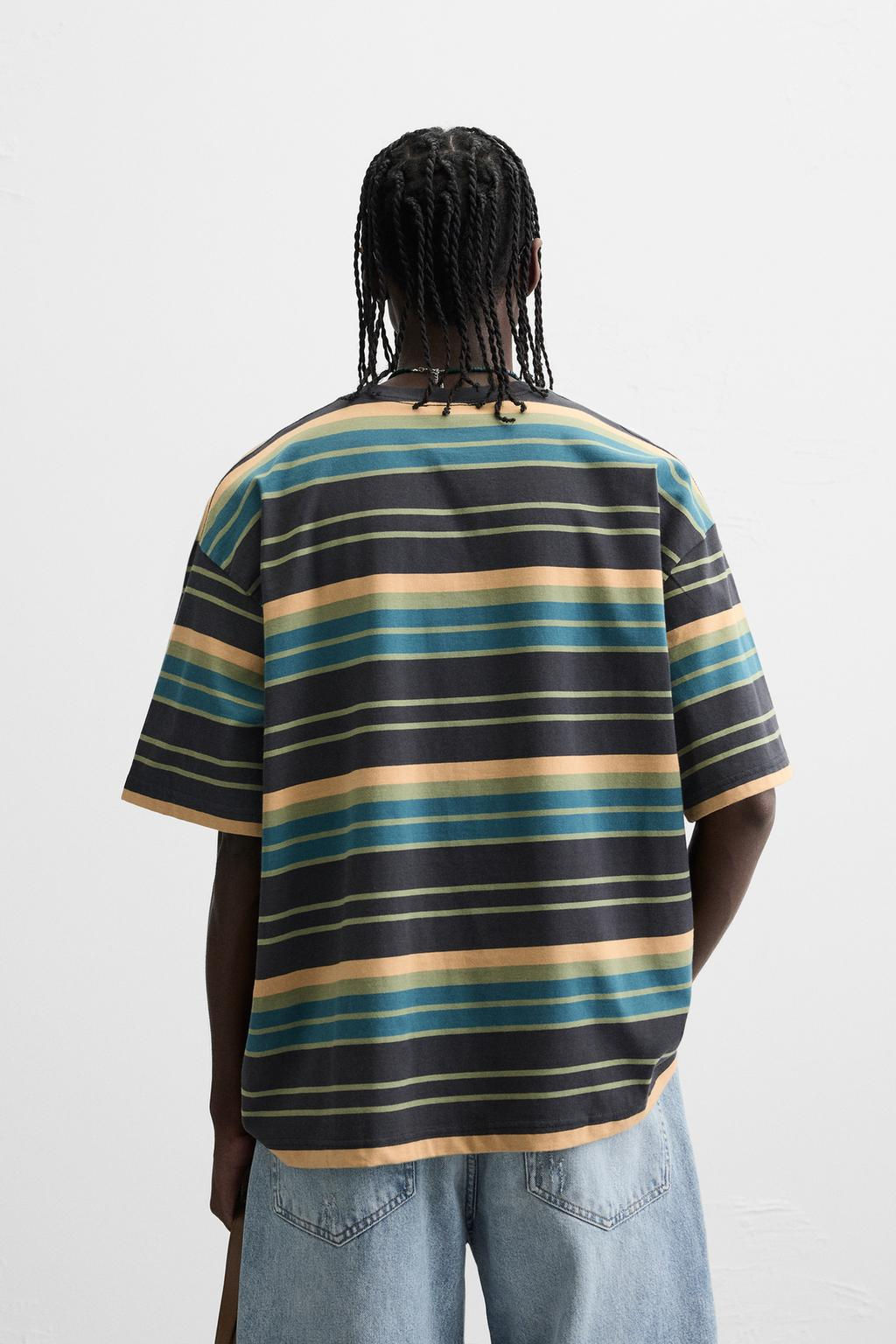 STRIPED JACQUARD T-SHIRT - Zara фото 3