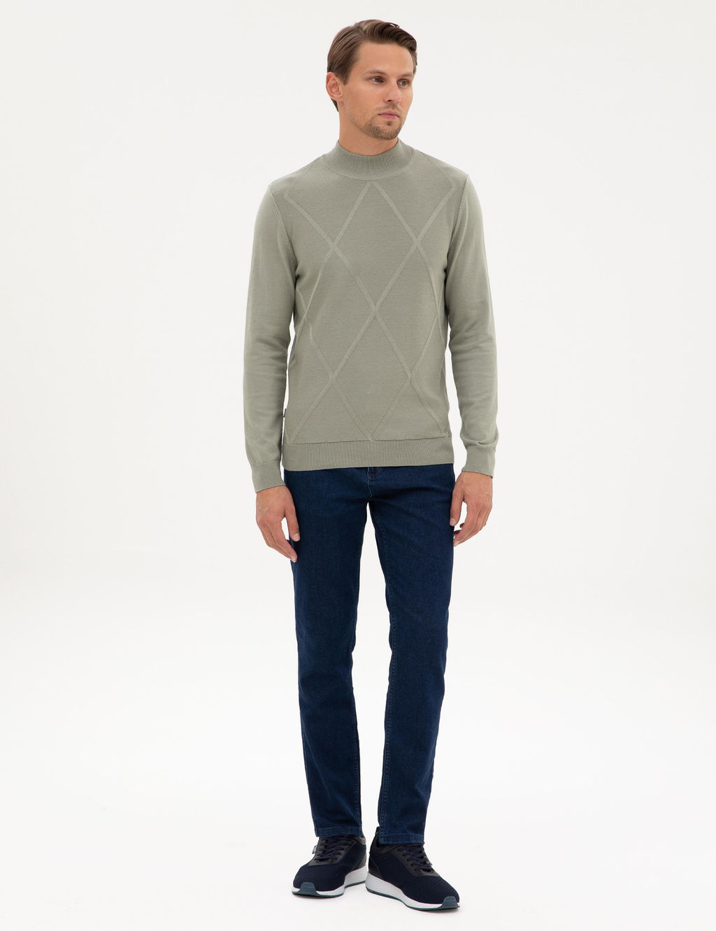 Ada _ay_ Slim Fit Yar_m Bal_k__ Yaka Triko Kazak - Pierre cardin фото 4