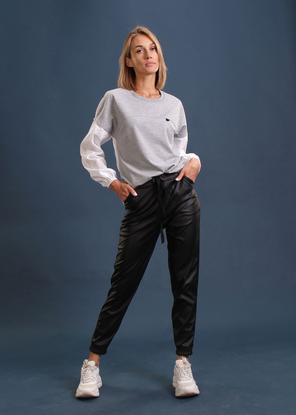 БРЮКИ БЮ139 ЧЕРНЫЕ. ЭКОКОЖА - Assana фото 2