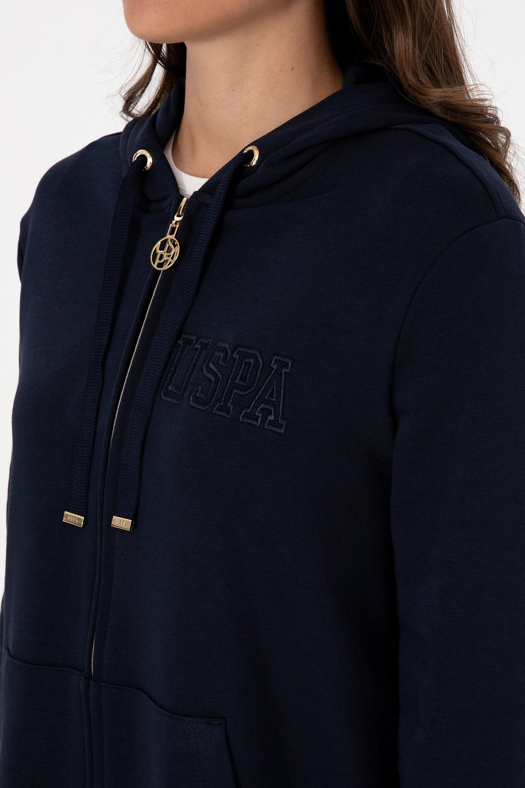 Kad_n Lacivert Fermuarl_ Kap__onlu Sweatsh_rt Sepette S_rpriz _ndirim - U.s. polo assn фото 7