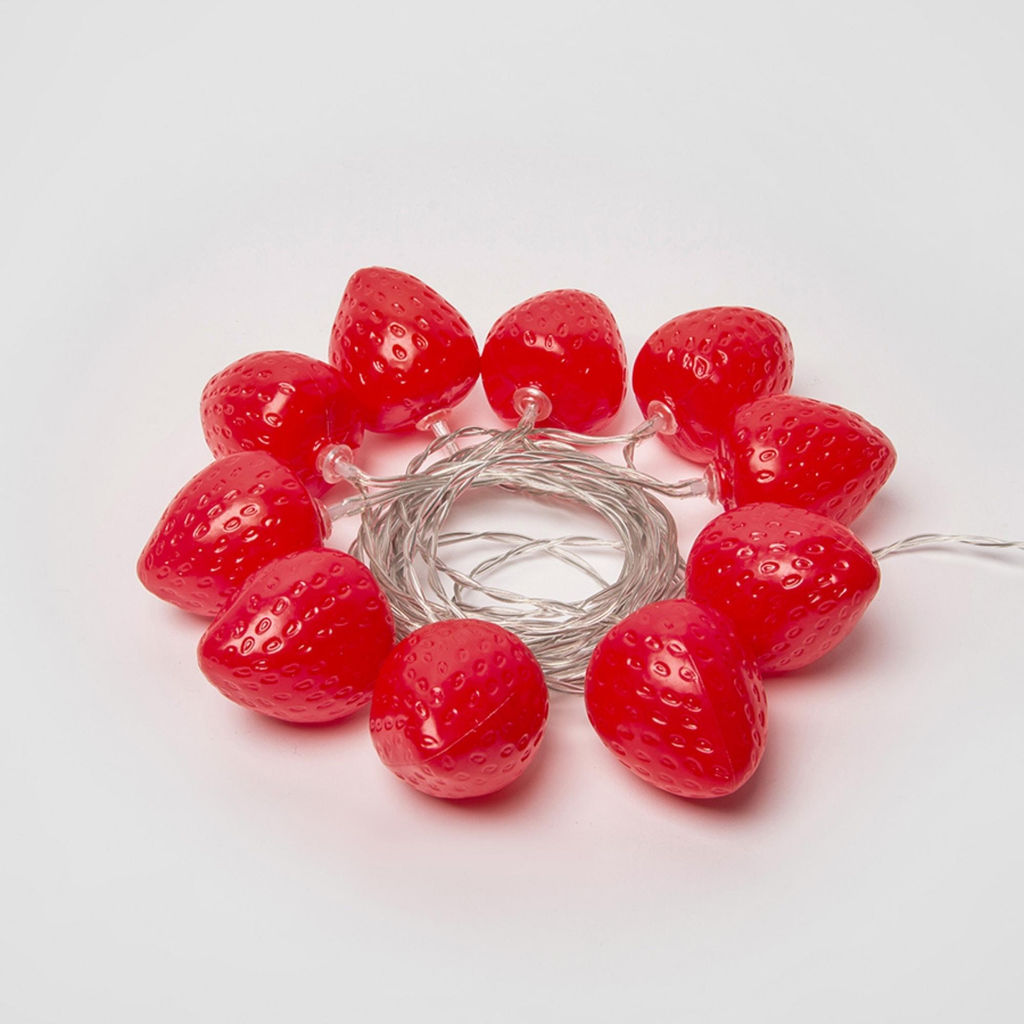ULD-S0400-010/STB/2AA RED IP20 STRAWBERRY Гирлянда светодиодная на батарейках 2AA (не в/к), Клубника, 4м. 10 светодиодов. Красный свет. Провод прозрачный. TM Uniel. - Volpe фото 2