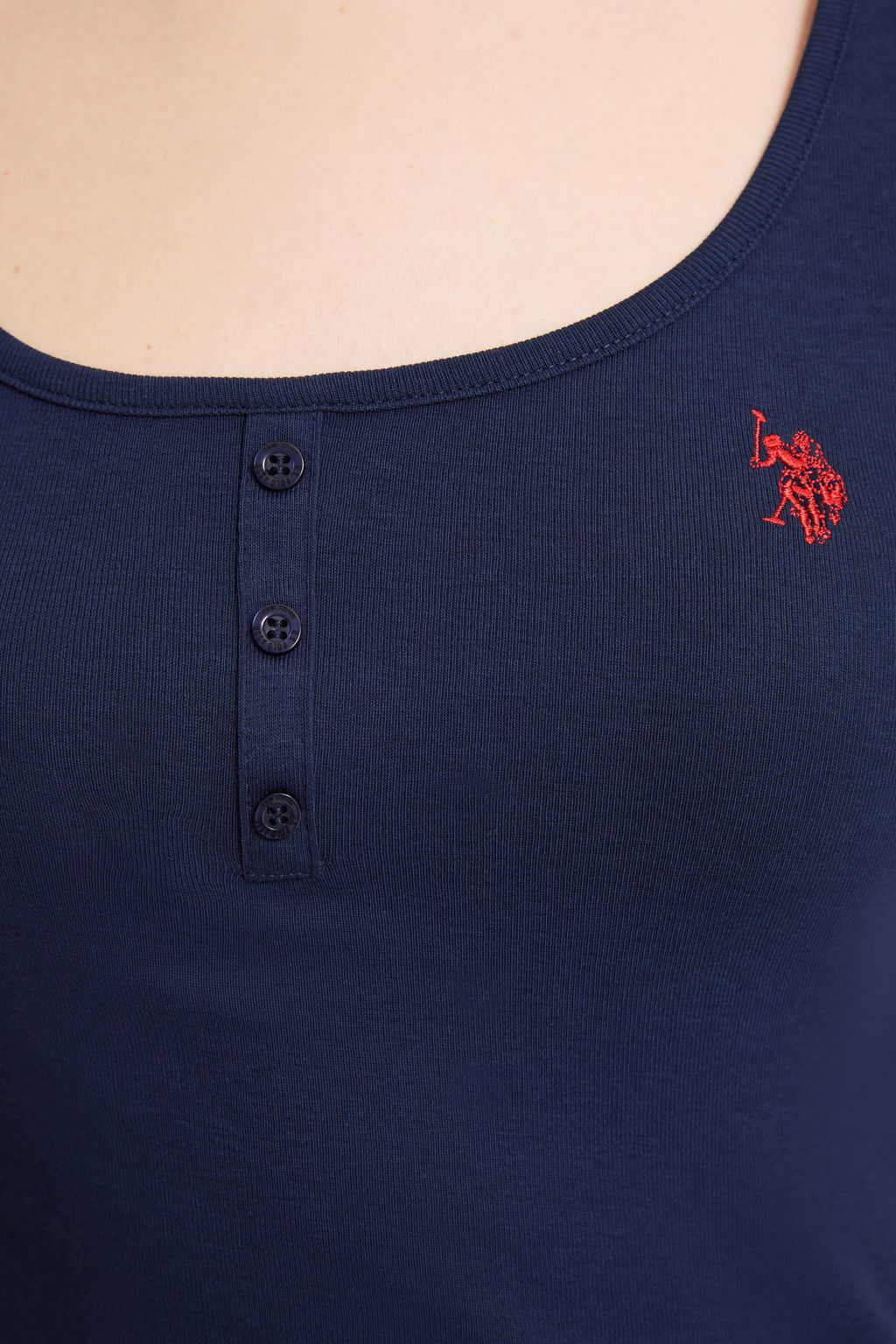 Kad_n Lacivert Kare Yaka Basic Ti__rt - U.s. polo assn фото 6