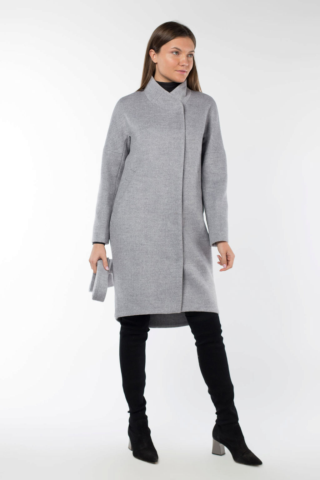 01-10149 Пальто женское демисезонное (пояс) - El podio фото 3