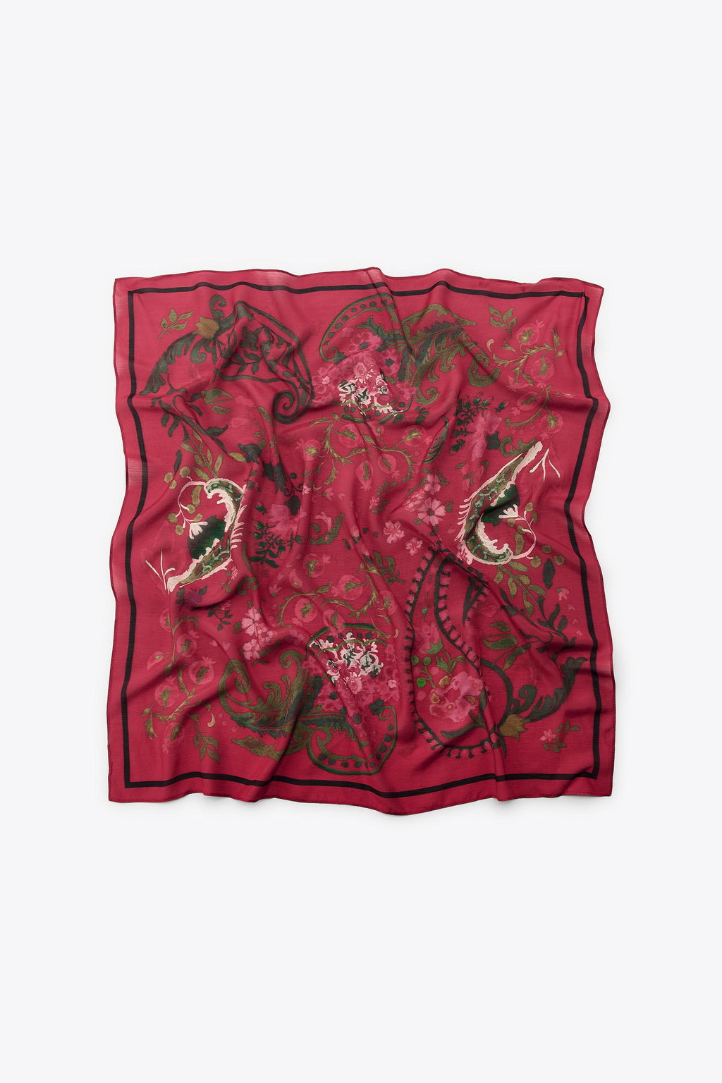 PRINTED SCARF WITH SILK - Zara фото 2