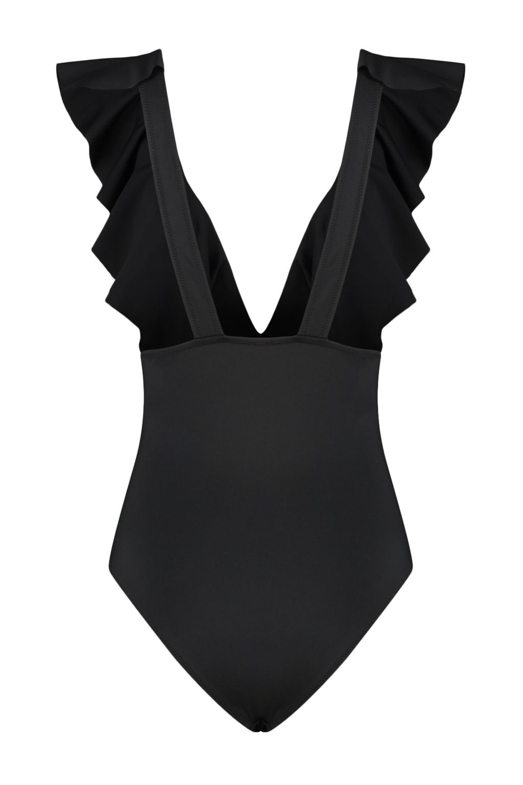 Siyah Derin Dekolteli Volanl? Normal Paca Mayo TBESS23MA00279