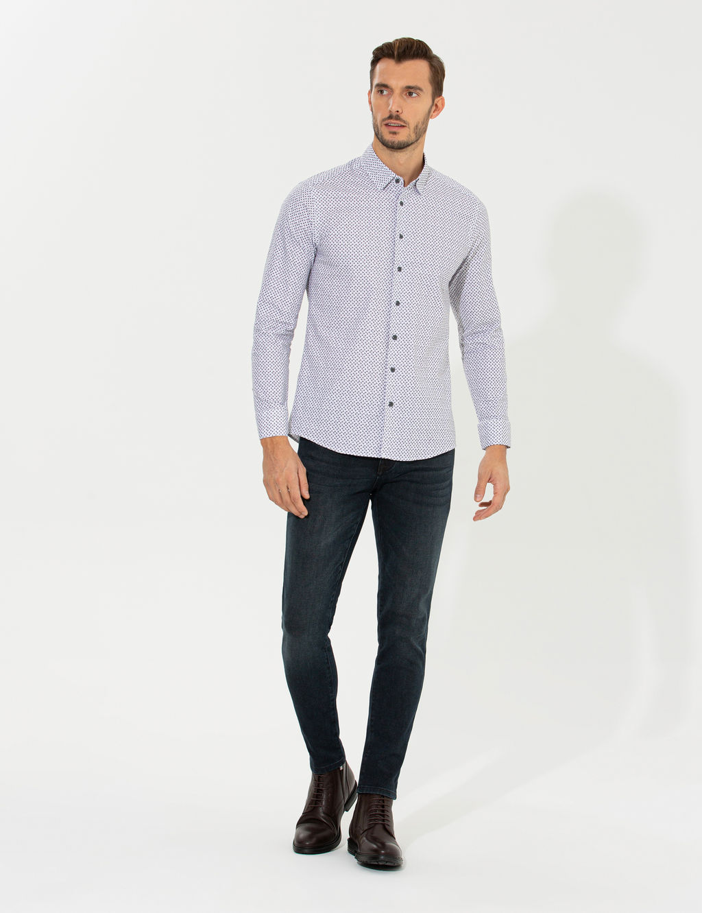 Mor Slim Fit Uzun Kollu G_mlek