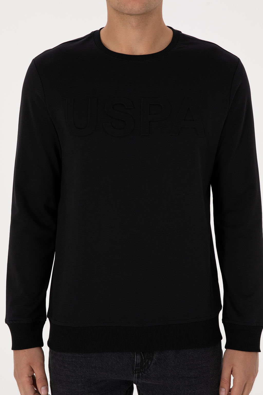 Erkek Siyah Basic Sweatshirt - U.s. polo assn фото 6