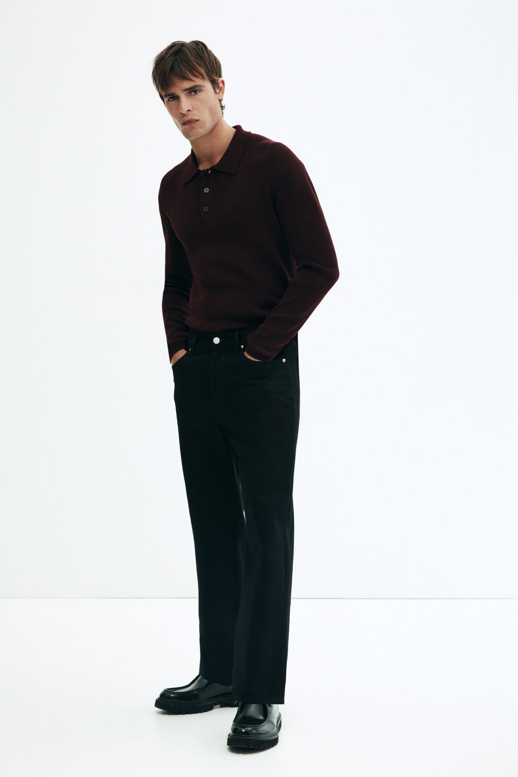 Polo en punto de canal? Slim Fit - H&m фото 7