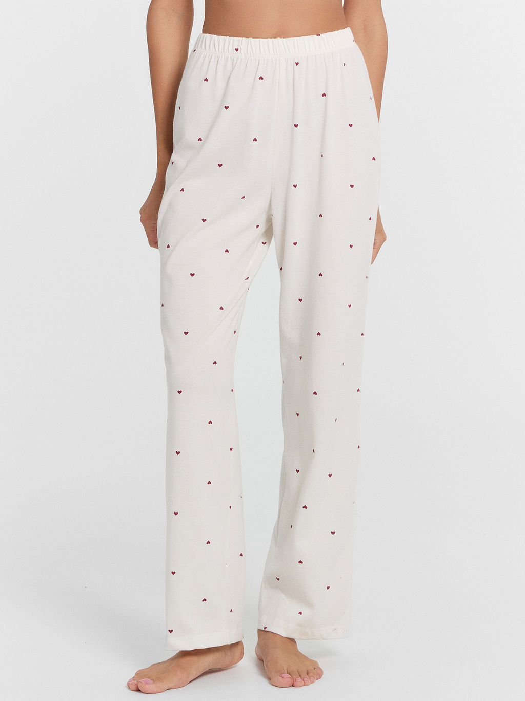 Пижама женская белая с принтом сердечки - Mark formelle фото 4