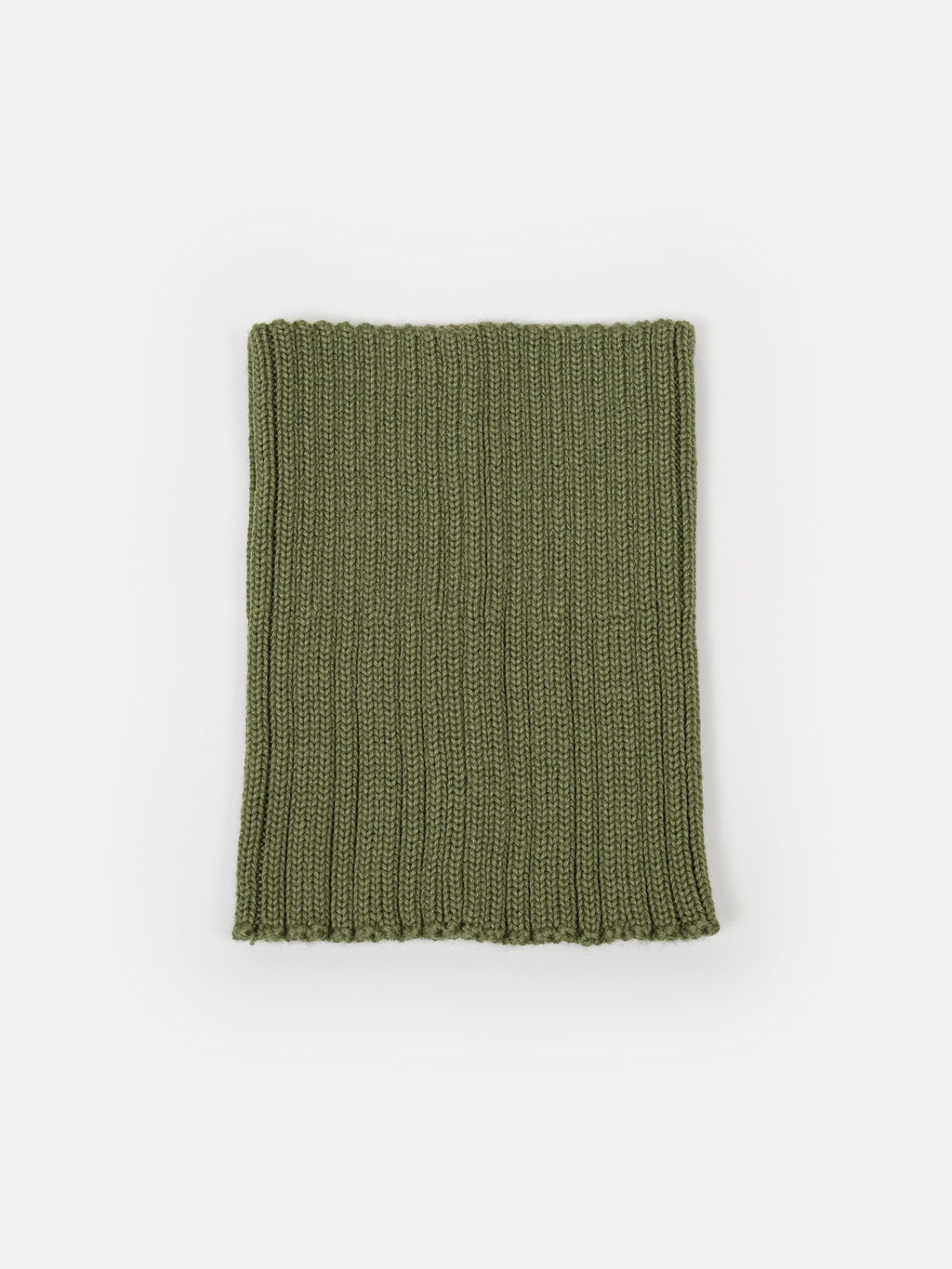 Снуд из смесовой шерсти Олива вертикальная вязка - Bungly фото 3