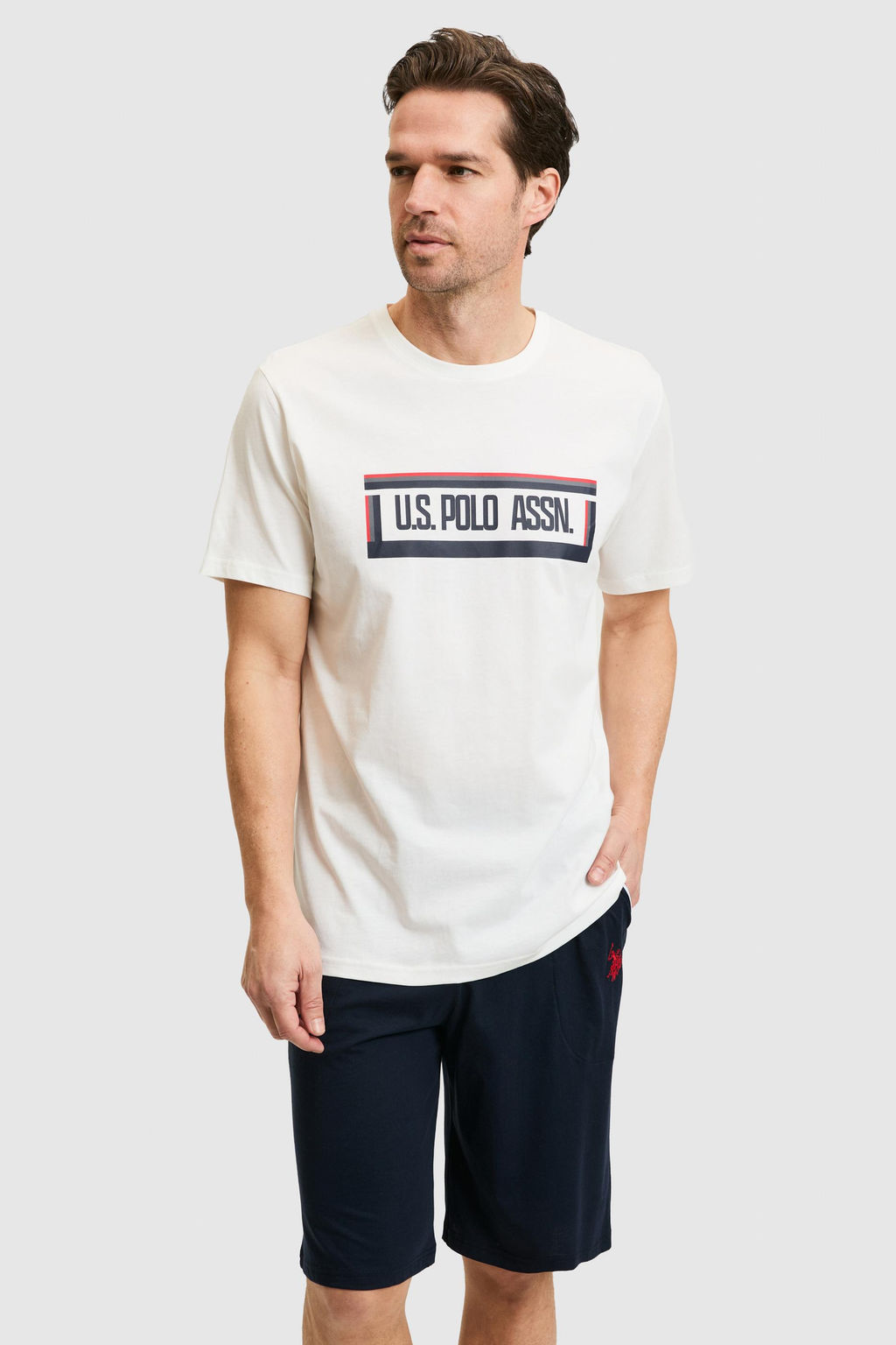 Erkek Beyaz Pijama Tak_m_