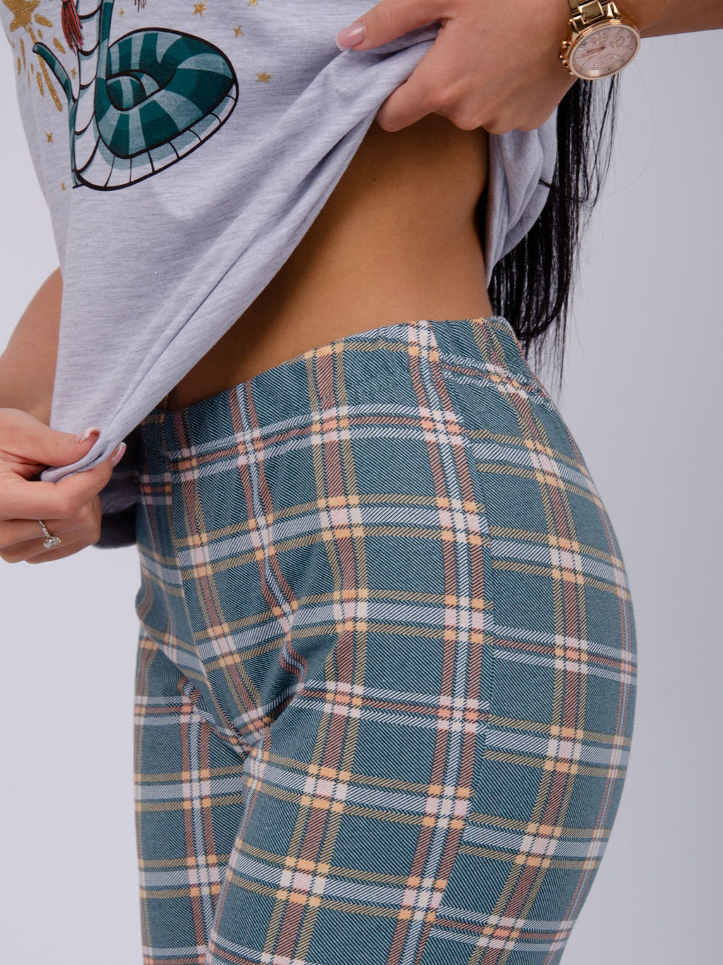 Пижама Символ брюки, трикотаж - Малина фото 6