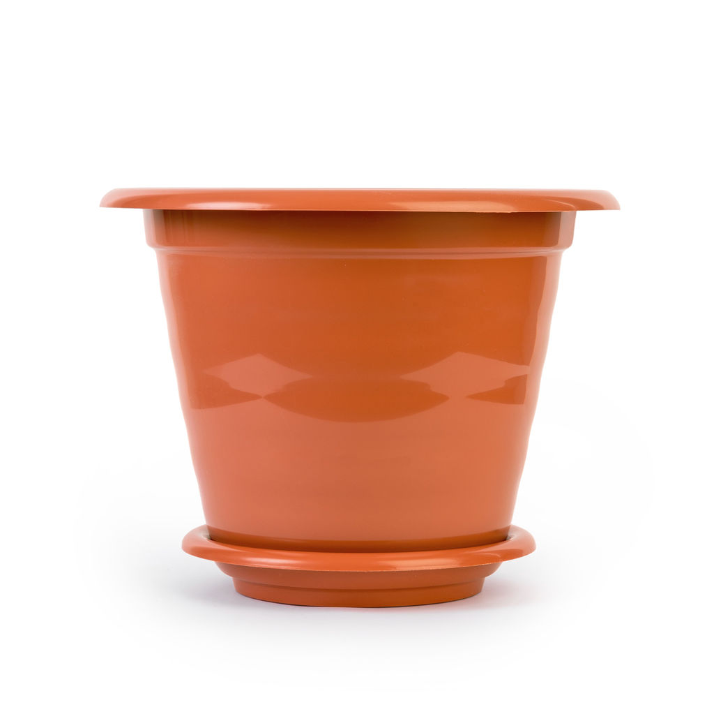 Горшок цв."Виола" 16л. с под. коричневый М1538