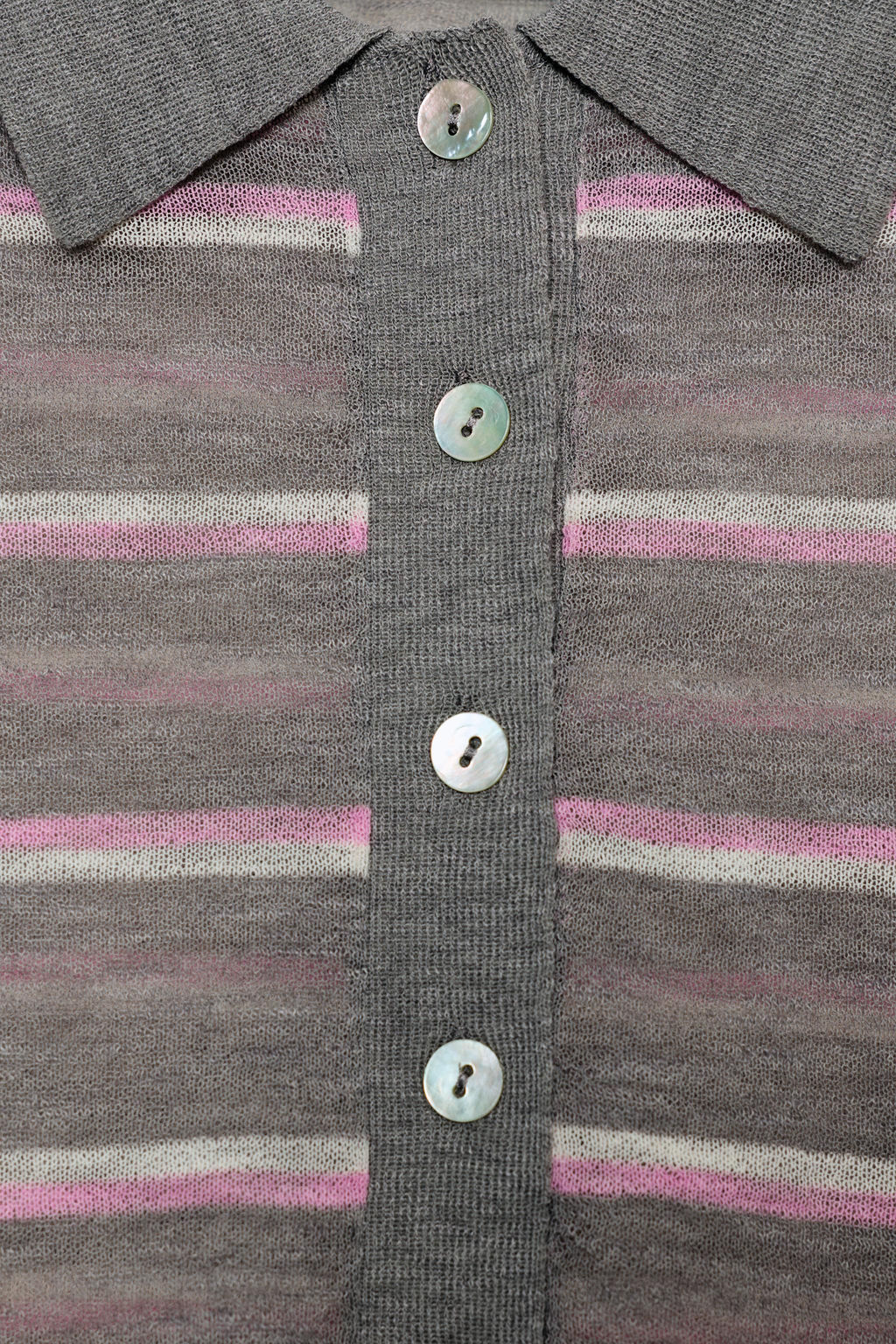 POLO EXTRAFINO CON LANA RAYAS / Gris - Zara фото 7