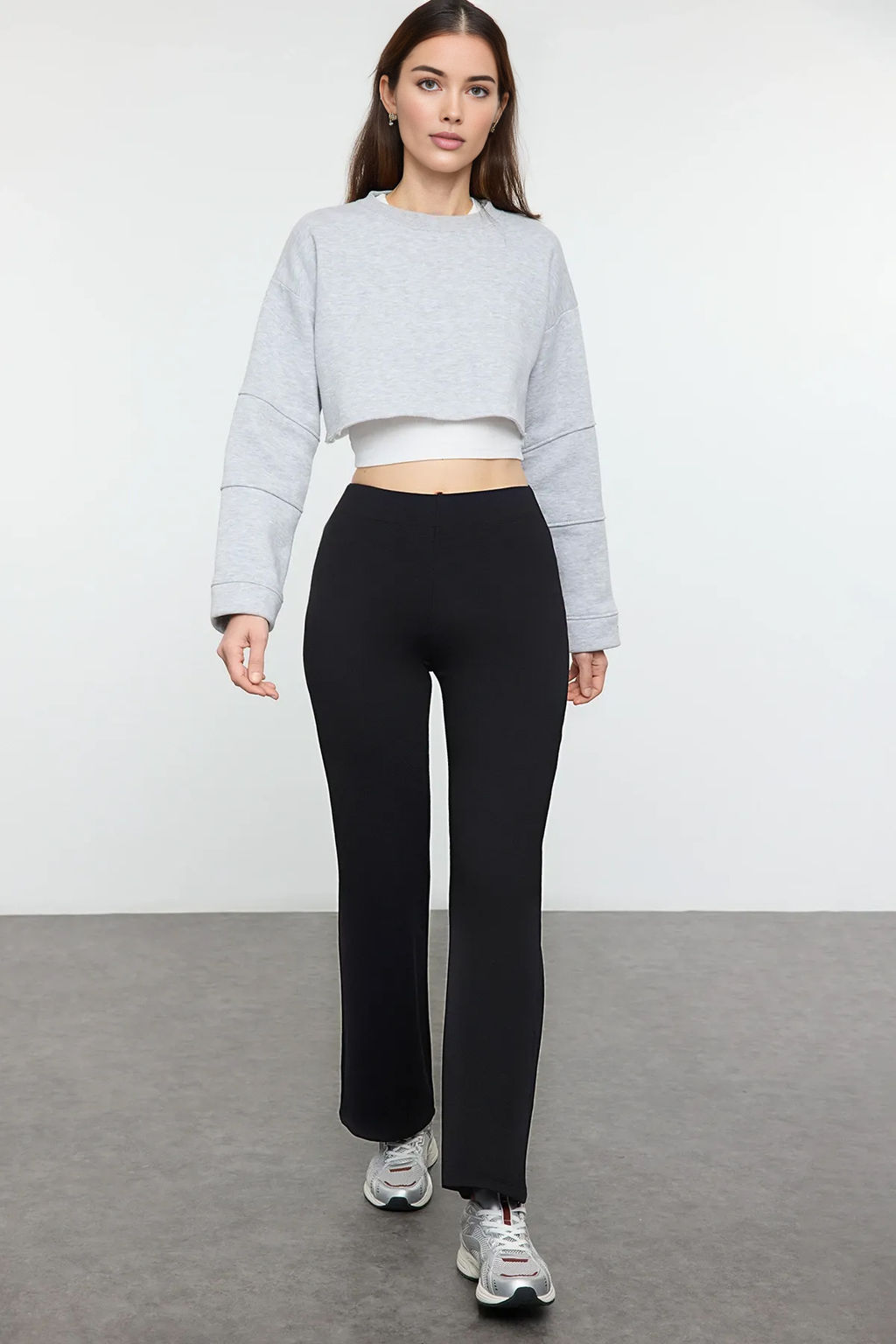 Siyah S?cak Tutan Ici Sardonlu K?sl?k Dalg?c/Scuba Kumas Orme Spor Esofman Alt? THMAW25EA00009 - Trendyolmilla фото 2