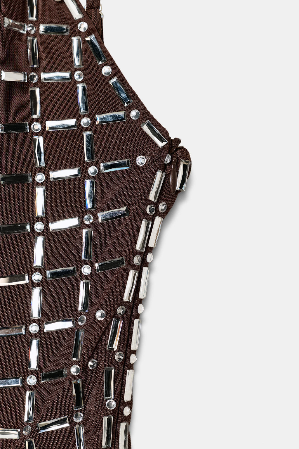 SHORT MESH DRESS WITH SPARKLES