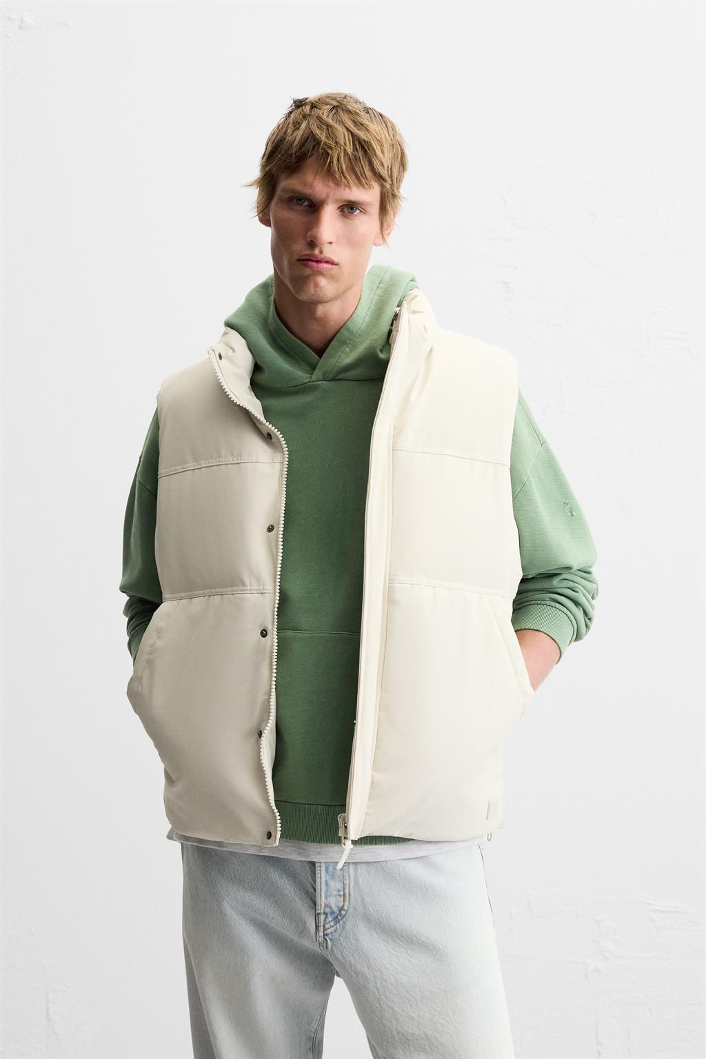RUBBERISED PUFFER GILET - Zara фото 3