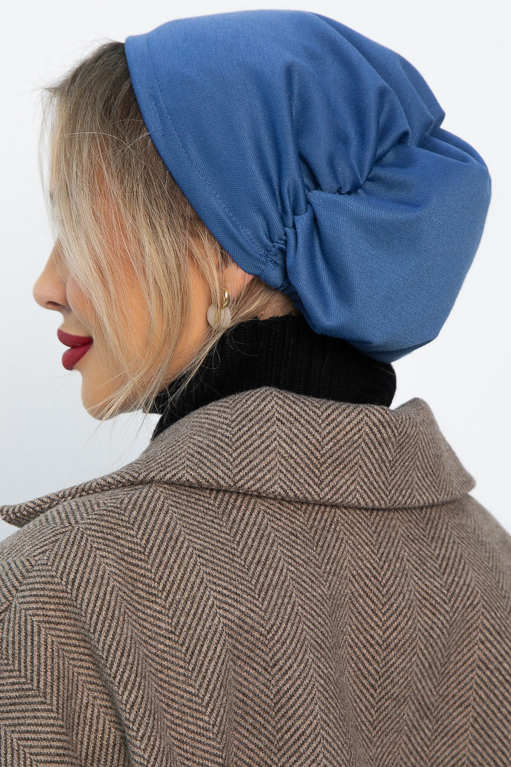 Чалма с резинкой (пепельно-синяя) ЧР3-23М