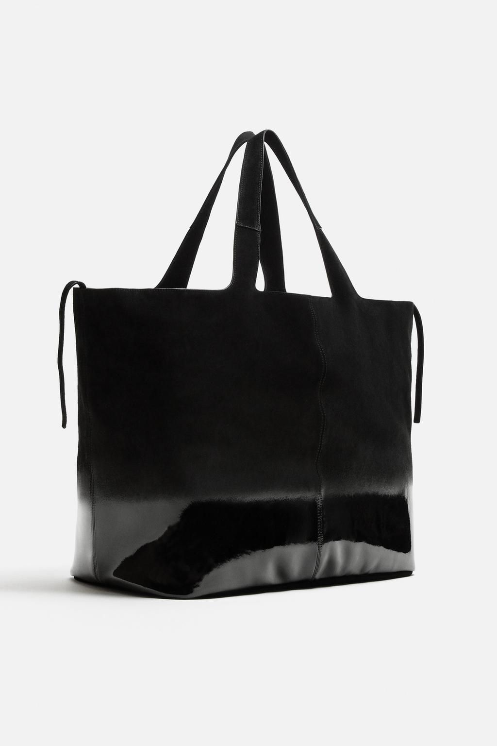 LACQUERED LEATHER SHOPPER BAG - Zara фото 4