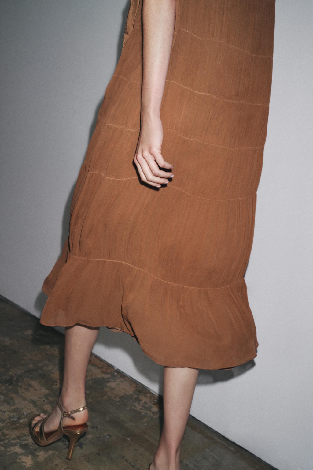 ZW COLLECTION GATHERED EMBROIDERED DRESS - Zara фото 13