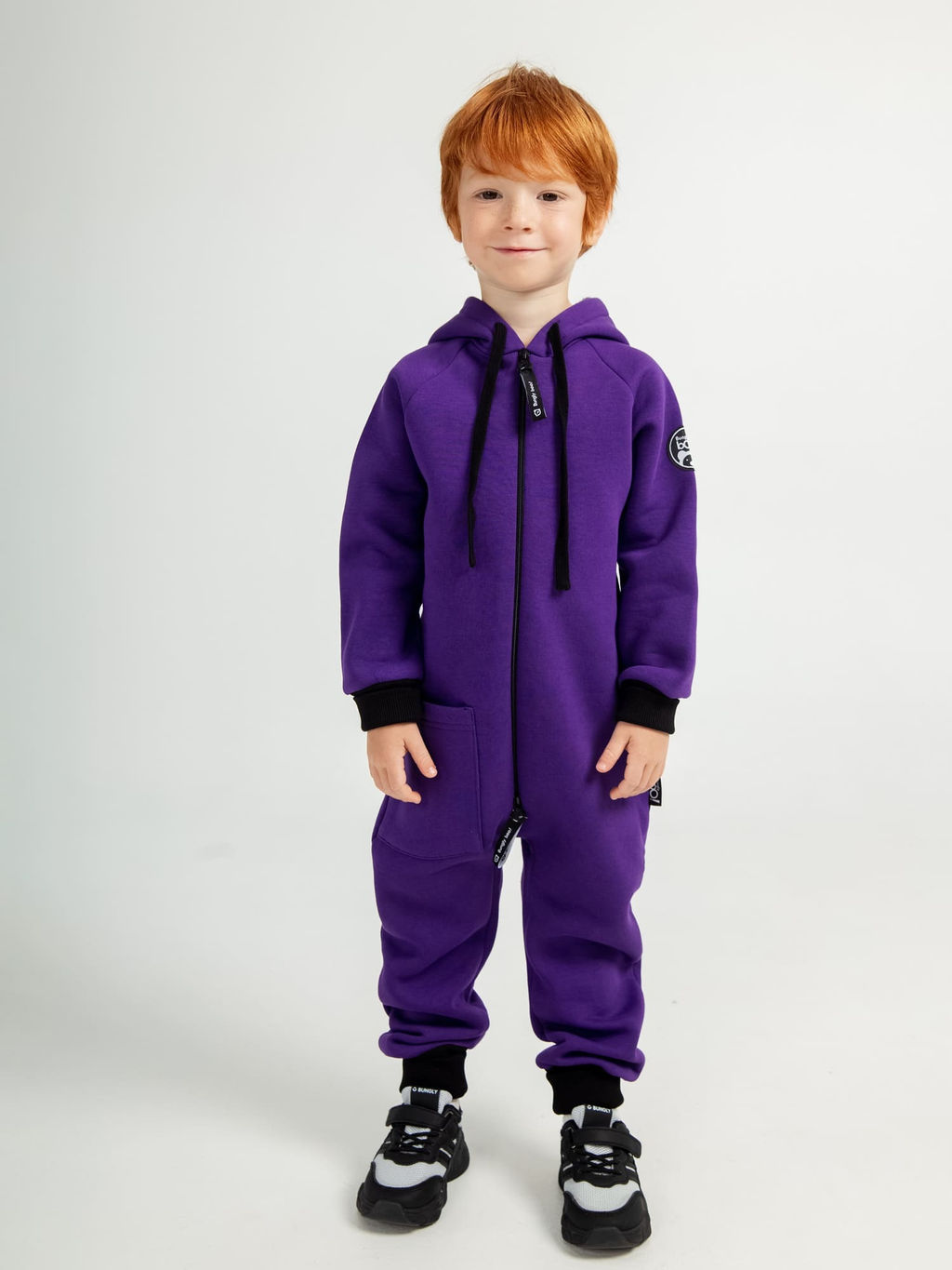 Комбинезон с капюшоном и накладным карманом Аметист - Bungly фото 2