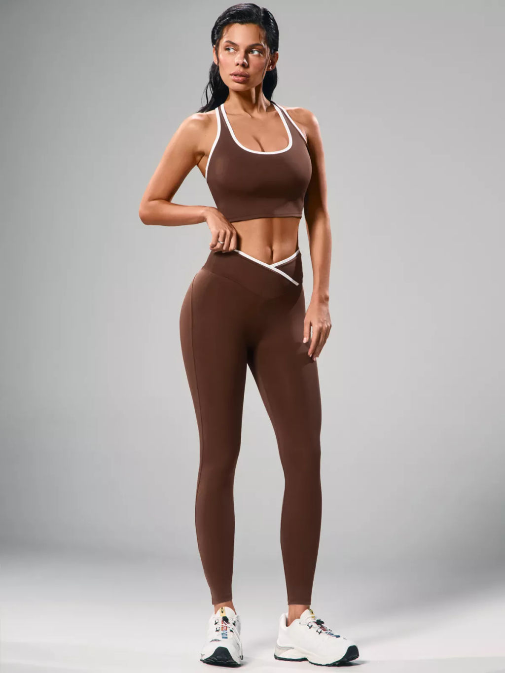 Спортивные леггинсы с перекрестным поясом - NEVERLATE фото 3