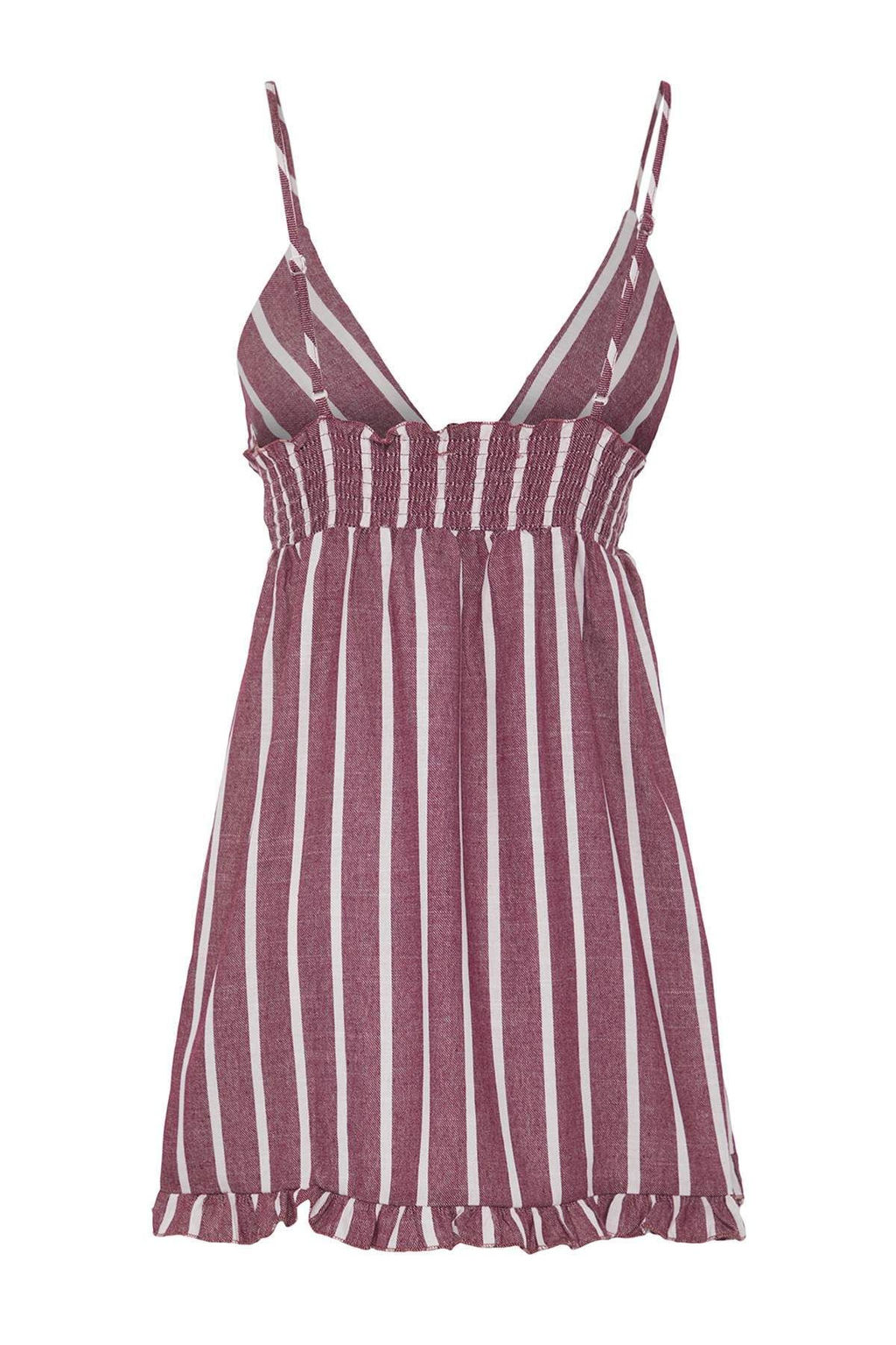 Bordo Cizgili Dokuma F?rf?rl? Plaj Mini Elbise TBESS25EL00148 - Trendyolmilla фото 6