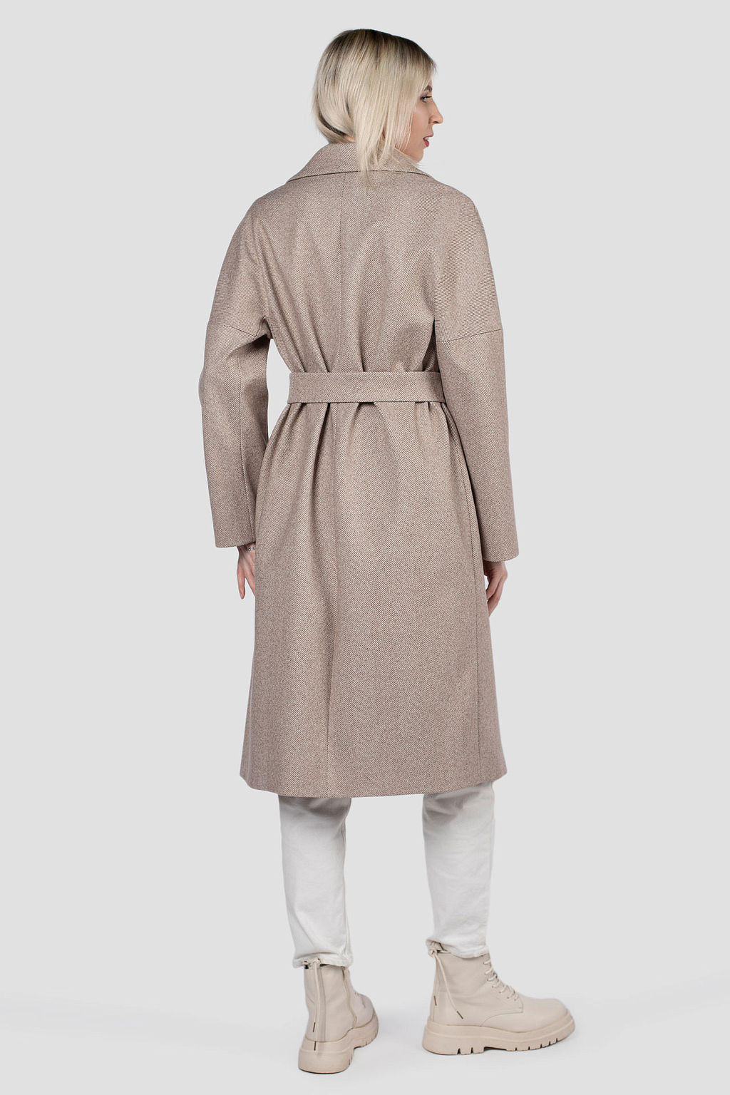 Пальто женское демисезонное (пояс) - El podio фото 4