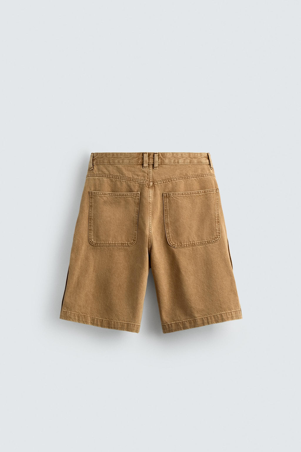 BERMUDA BAGGY FIT BOTONES / tostado
