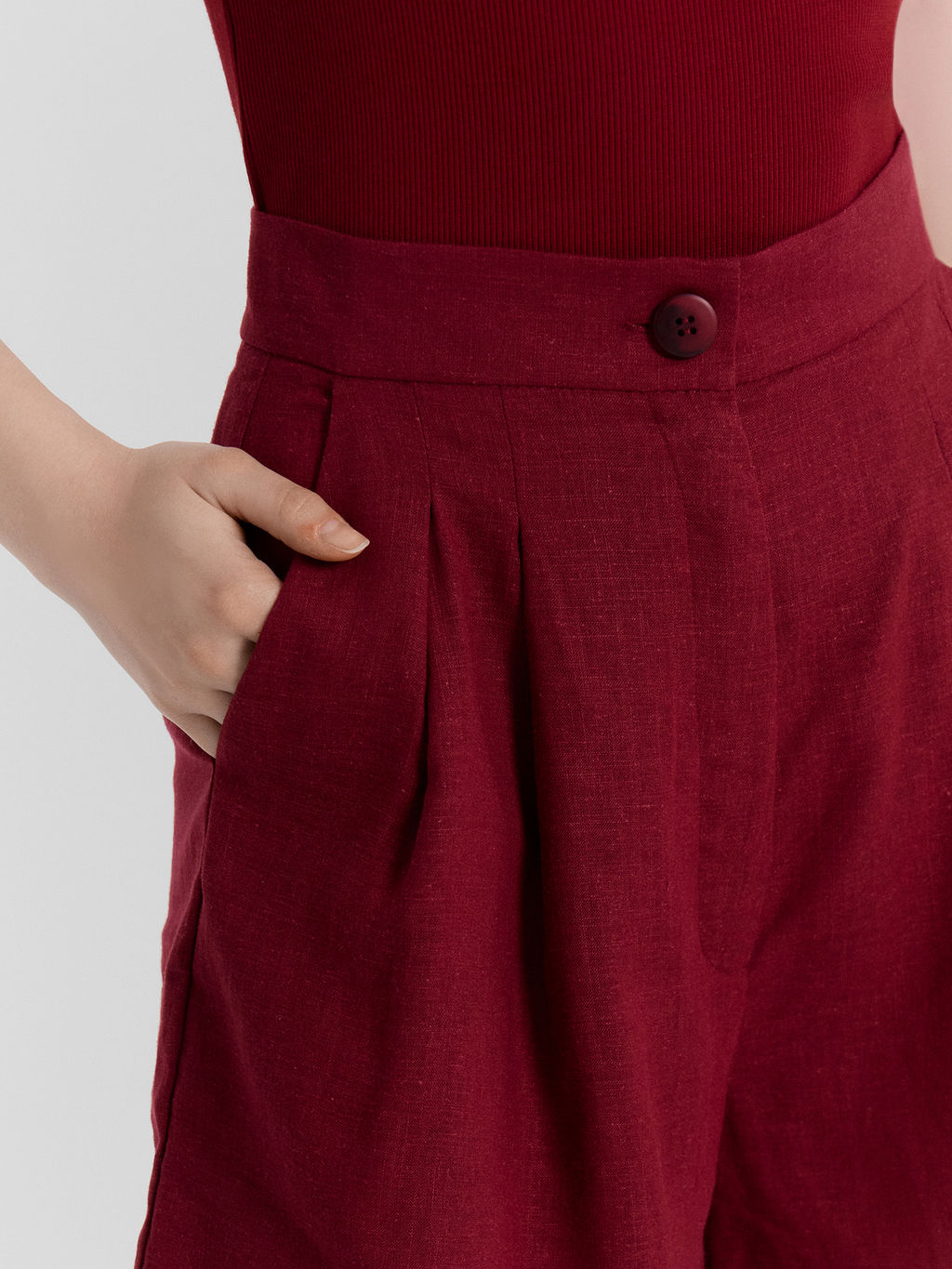 Шорты женские бордовые - Mark formelle фото 4