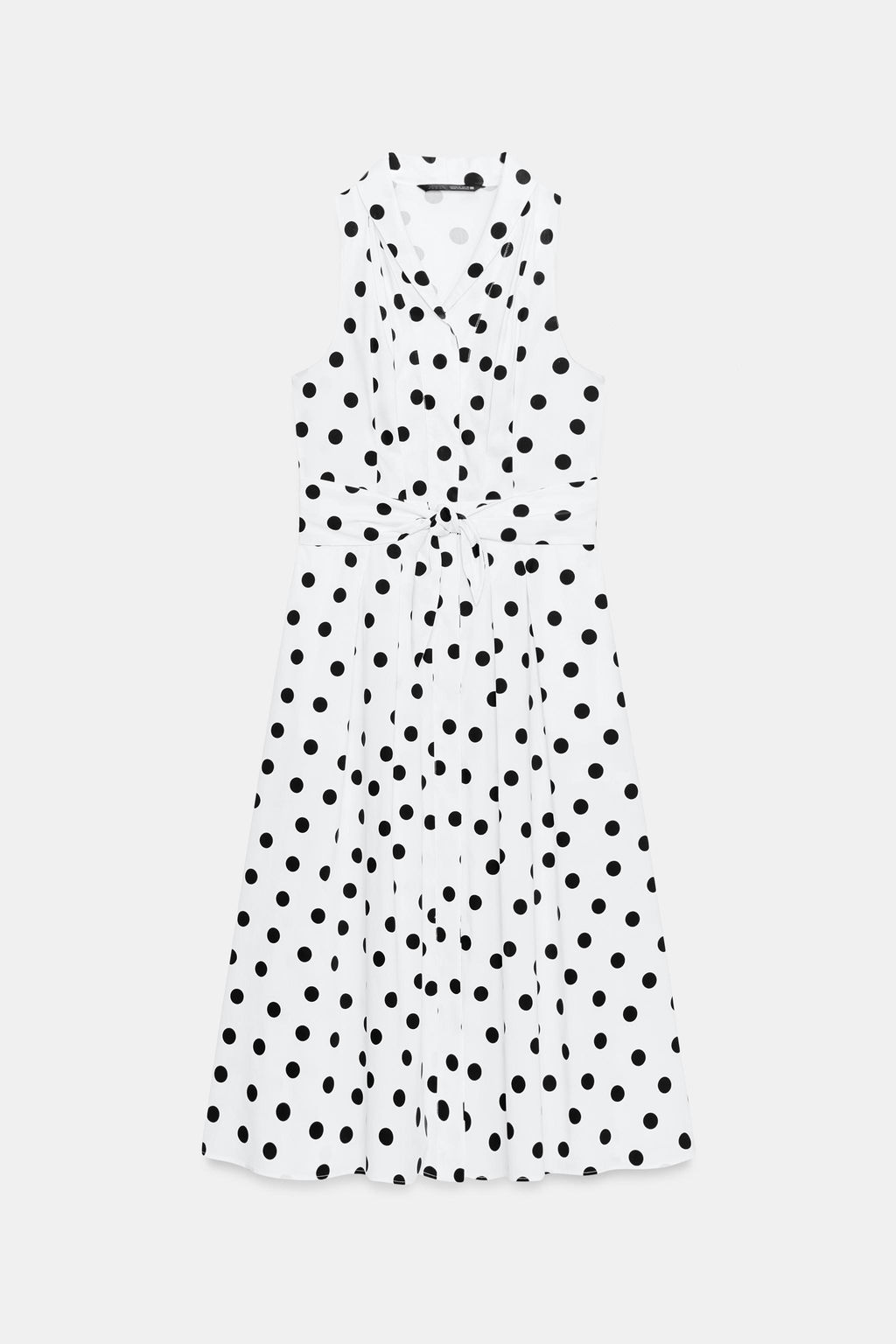 VESTIDO MIDI POPEL?N LUNARES / Negro / Blanco - Zara фото 7