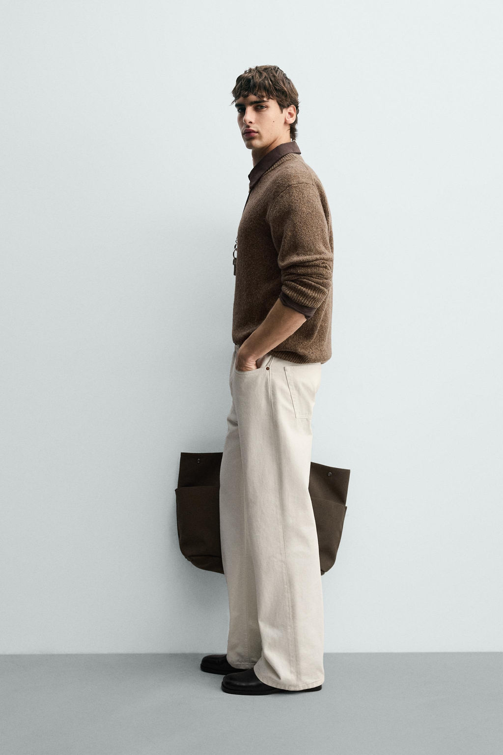 WOOL BLEND BUTTON-UP JUMPER - Zara фото 12