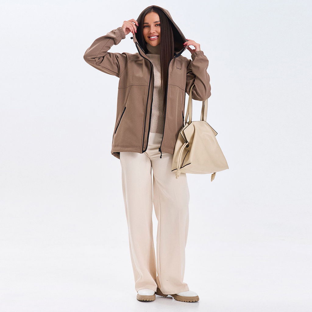 RODOS Ветровка softshell женская демисезон М-312 Какао