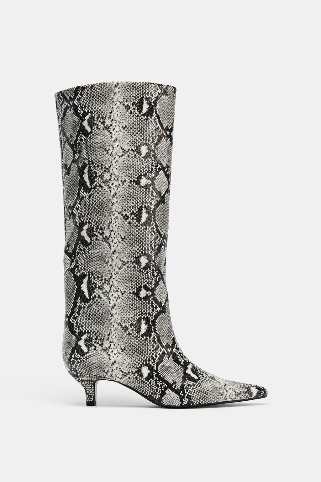 ANIMAL PRINT HEEL BOOTS - Zara фото 3